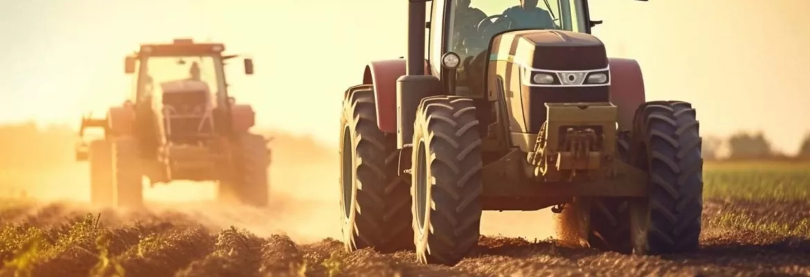 Chauffeur agricole au travail