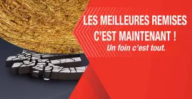 Vue d'une balle de foin qui écrase un euro