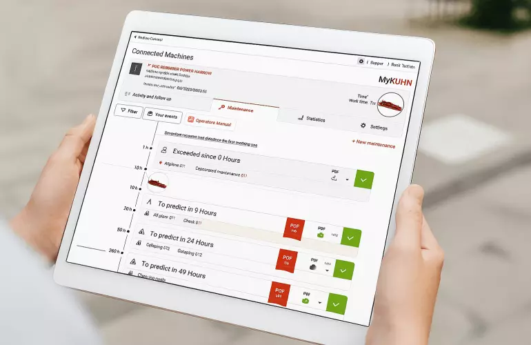 Maintenance MYKUHN sur tablette