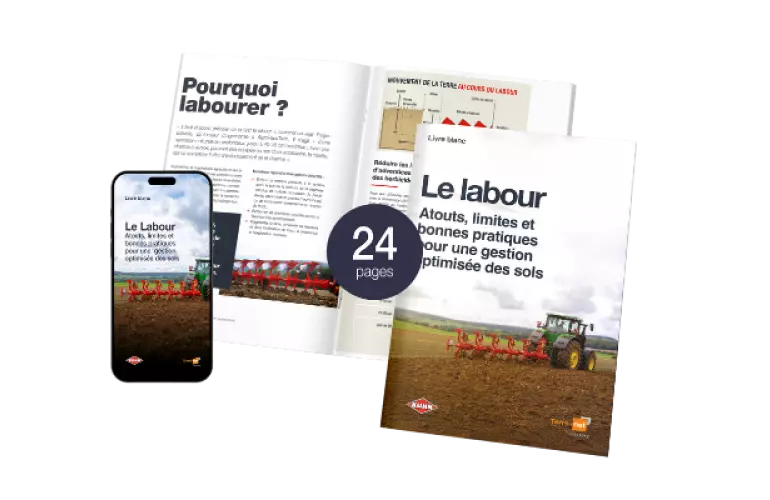 Mockup livre blanc "Labourer utile" KUHN