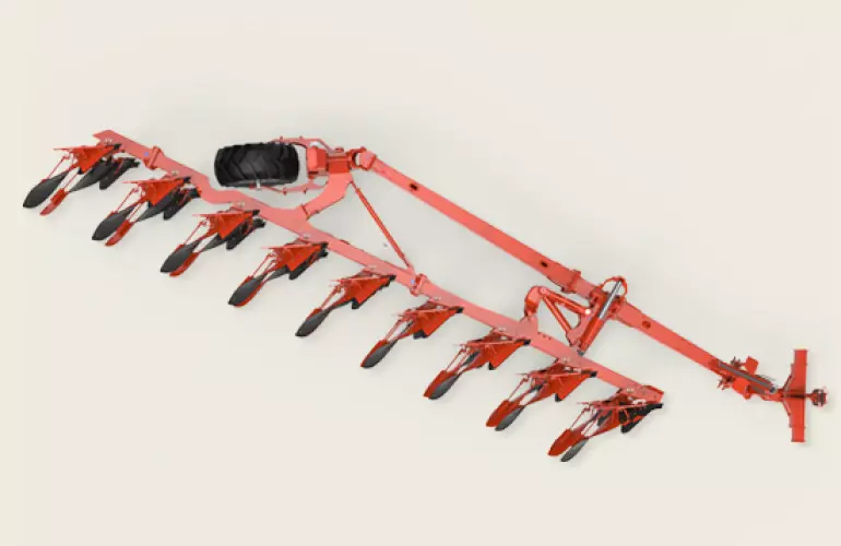 Schéma sur l'optimisation de la ligne de traction pour la charrue MULTI-LEADER XT