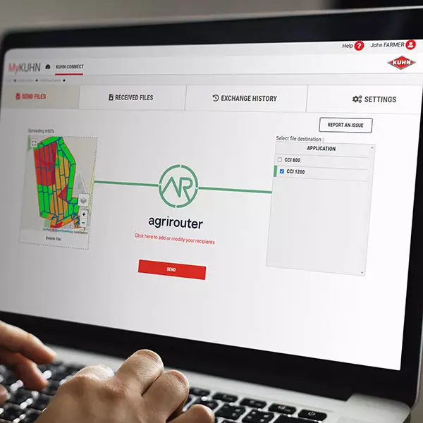 KUHN EasyTransfer outil de transfert de données du bureau au terminal en cabine et vice versa