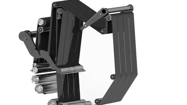 La chambre de compression d'une presse VB 7100 compte 4 courroies et 2 rouleaux.