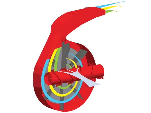 Chambre de démêlage pneumatique, une exclusivité KUHN sur les Désileuses Pailleuses Distributrices tout fourrage