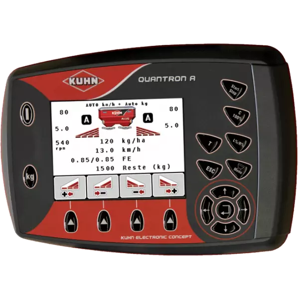 Boîtier QUANTRON A pour la régulation en continue du débit pendant l'épandage