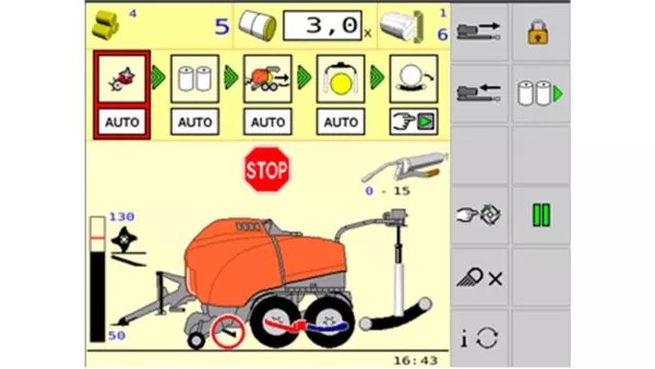 Un aperçu des positions des couteaux et de la trappe de débourrage DROPFLOOR pendant l'auto-DEBLOCK