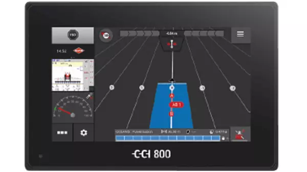 Terminal ISOBUS CCI 800 avec activation Parallel Tracking