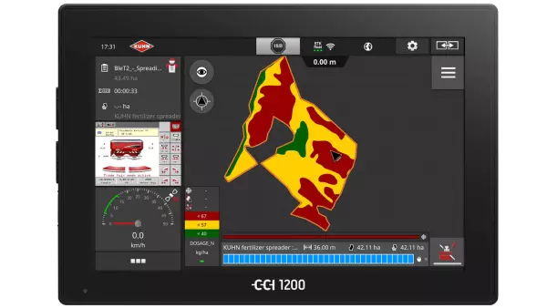 Terminal ISOBUS CCI 1200 avec l'activation CCI.TASK CONTROL