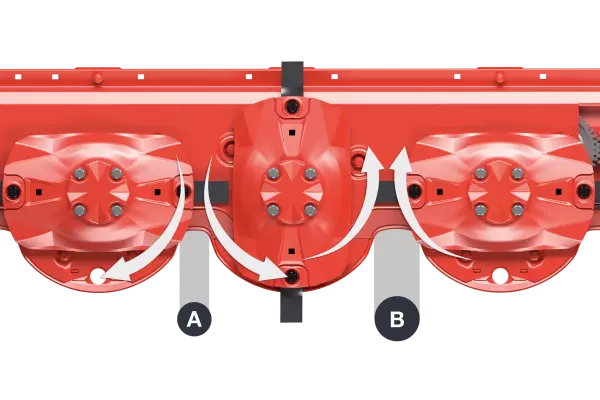 Ecartement variable sur la barre de coupe OPTIDISC ELITE