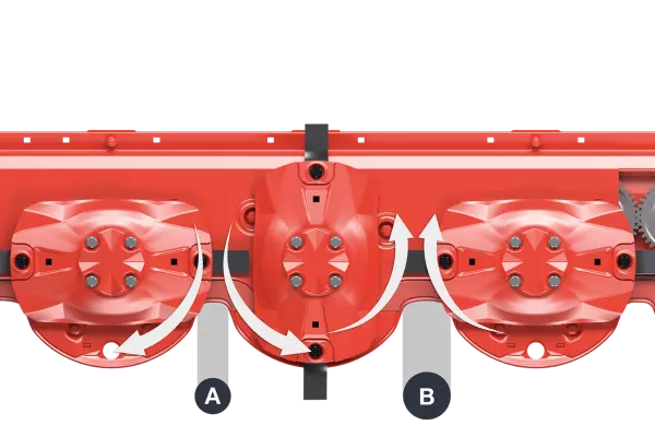 Ecartement variable sur la barre de coupe OPTIDISC ELITE