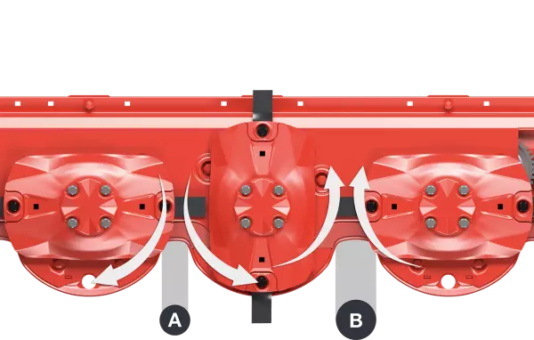 Ecartement variable sur la barre de coupe OPTIDISC ELITE