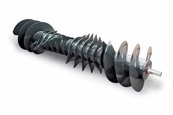 Le rotor OPTIFEED intègre les dents de rotor en acier Hardox® et les fonctions de recentrage sur le même arbre