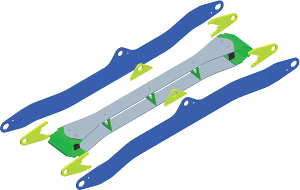 Les aciers nobles dits THLE (Très Haute Limite Elastique) apportent aux bras des PRO-LONGER GII 2 fois plus de résistance et de souplesse qu’une structure tubulaire classique