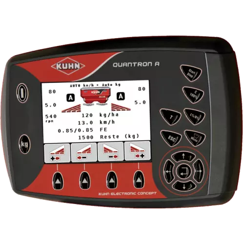 Boîtier QUANTRON A pour la régulation en continue du débit pendant l'épandage