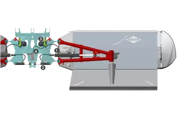 Schéma du système d’allègement oléo-pneumatique LIFT-CONTROL