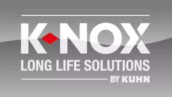Logo technologie K-NOX sur toutes les mélangeuses traînées KUHN PROFILE