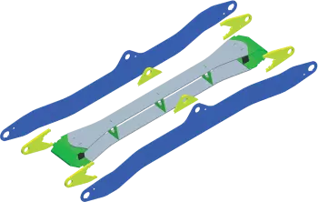 Les aciers nobles dits THLE (Très Haute Limite Elastique) apportent aux bras des PRO-LONGER GII 2 fois plus de résistance et de souplesse qu’une structure tubulaire classique