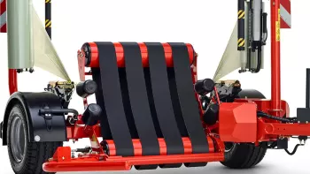 Table d'enrubannage à 4 courroies