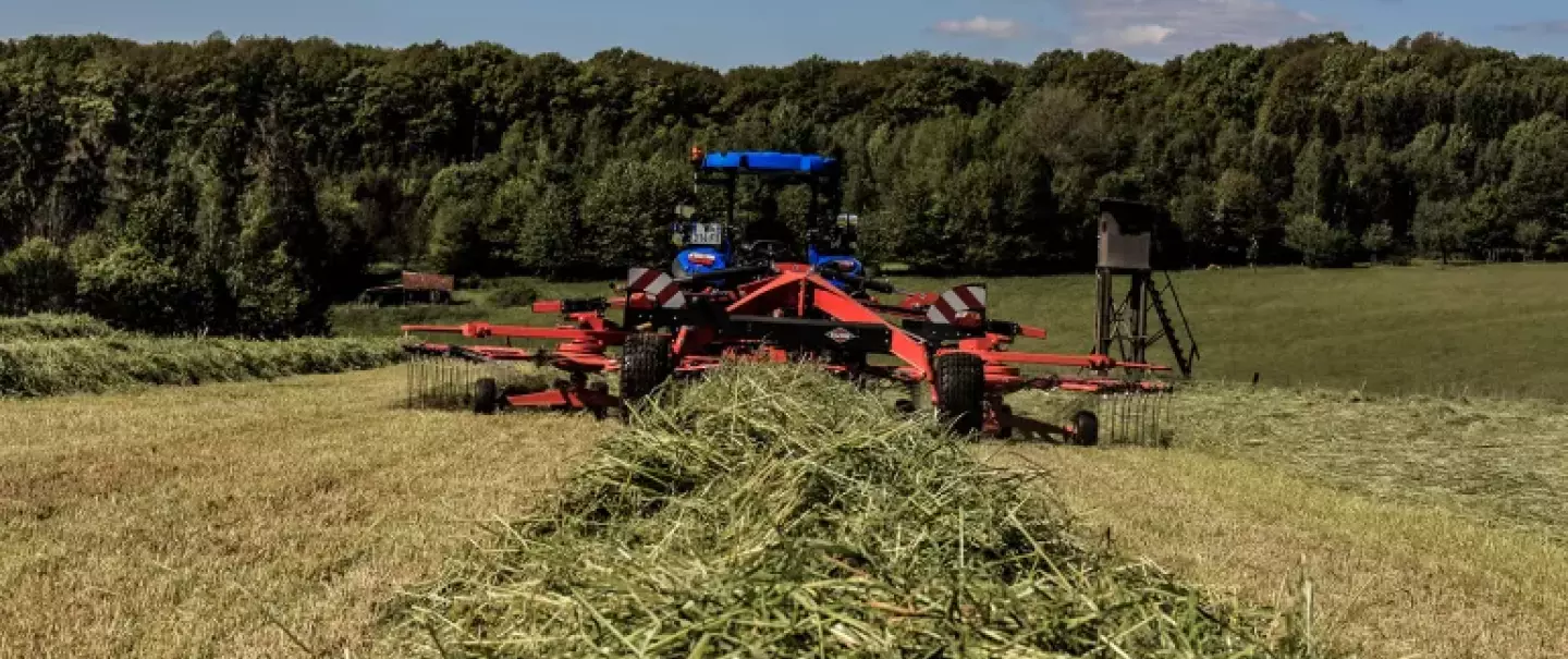 Andaineur à rotor en action