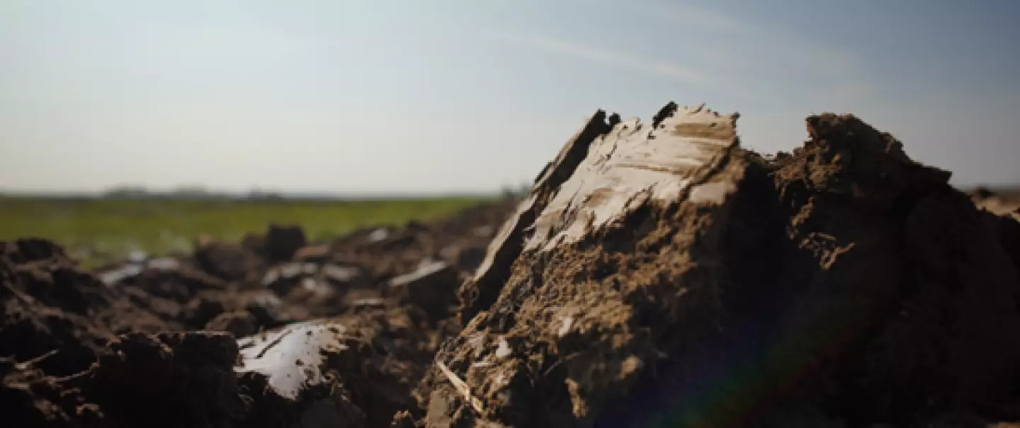 Terrre retournée par une charrue