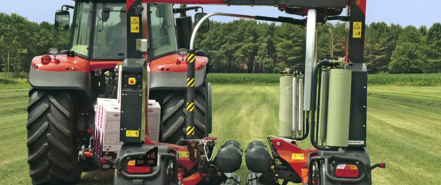 Enrubanneuse SW 4014 en position de transport