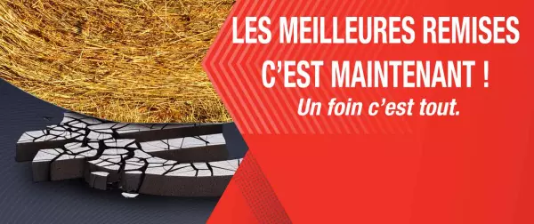 Vue d'une balle de foin qui écrase un euro