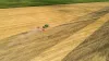 Photo vue aérienne du déchaumeur OPTIMER L dans un champs 