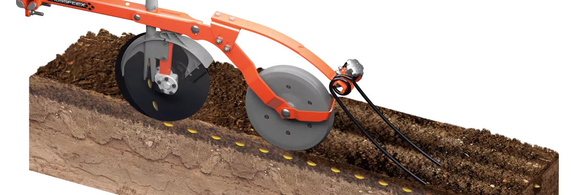CROSSFLEX coulter bar ensures a consistent seeding depth on PREMIA 9000 TRC seed drill